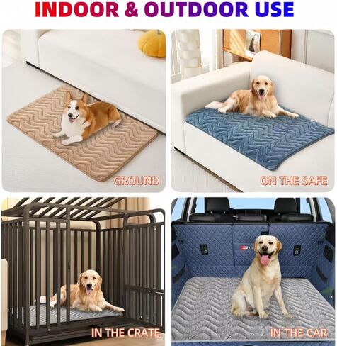 Self Heating Cat Mat Self Warming Cat Bed (24"*18) inch Thermal Cat Mat Extra Warm Pet Mat with Anti-Slip Bottom Ultra Soft Dog Bed Fit Dog Crates & Kennels Cat Warmer Mat for Indoor Cats. in Saudi Arabia