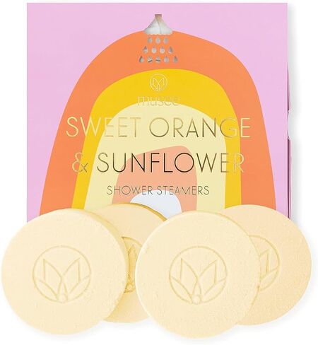 Musee Shower Steamers - Sweet Orange and Sunflower | Relaxing Shower Birthday Gifts for Women, Mom and Men | Stress Relief | 4 Shower Steamers Aromatherapy in Saudi Arabia