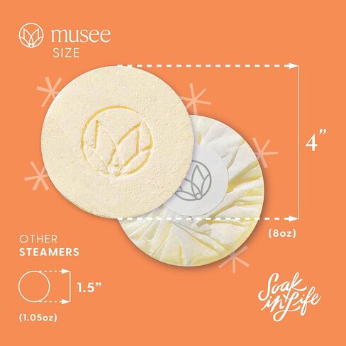 Musee Shower Steamers - Sweet Orange and Sunflower | Relaxing Shower Birthday Gifts for Women, Mom and Men | Stress Relief | 4 Shower Steamers Aromatherapy in Saudi Arabia