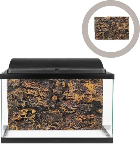 INOOMP Natural Cork Terrarium Background, Reptile Background Climbing Wall Terrarium Accessories Natural Cork Bark in Saudi Arabia