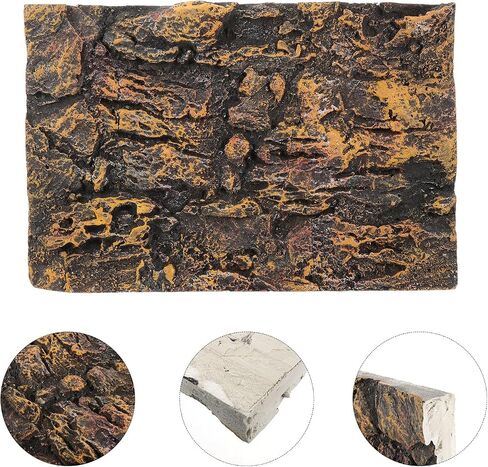 INOOMP Natural Cork Terrarium Background, Reptile Background Climbing Wall Terrarium Accessories Natural Cork Bark in Saudi Arabia