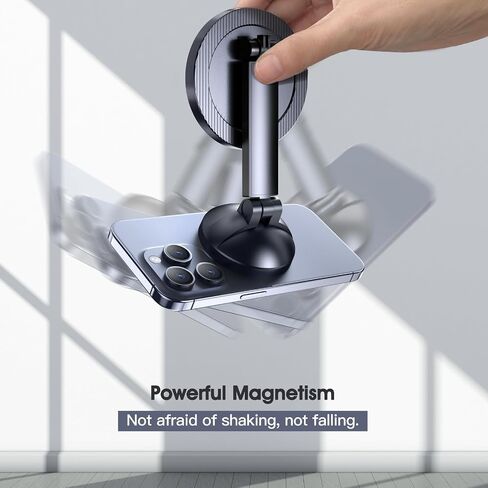 Magnetic Phone Stand for Desk Mag-Safe Phone Holder Adjustable Angle Phone Stand with 360° Rotation Folding Cell Phone Stand Compatible with iPhone 16 15 14 13 12 Series in Saudi Arabia