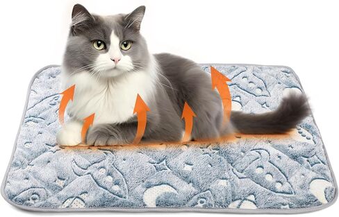 Leekalos Self Warming Cat Bed Self Heating Cat Dog Mat, Ultra Soft Extra Warm Thermal pet Pad for Indoor Outdoor Pets with Removable Cover Non-Slip Botom Washable in Saudi Arabia