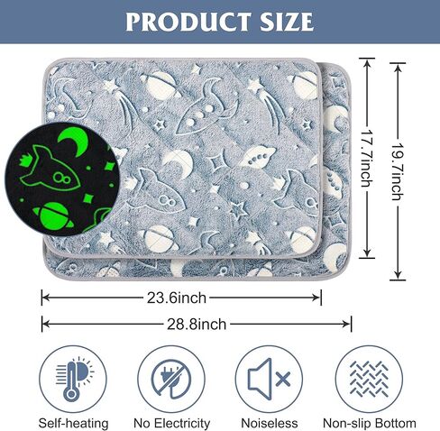 Leekalos Self Warming Cat Bed Self Heating Cat Dog Mat, Ultra Soft Extra Warm Thermal pet Pad for Indoor Outdoor Pets with Removable Cover Non-Slip Botom Washable in Saudi Arabia