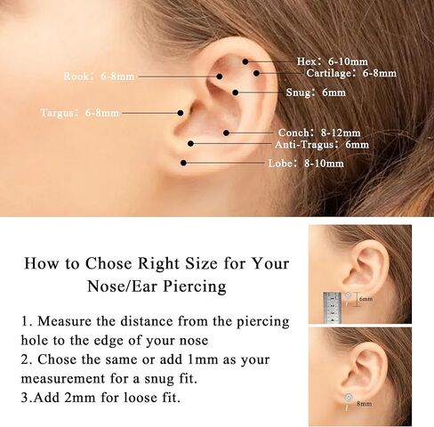 أقراط سيريني نصف هوب للنساء 14 قيراط أقراط هوجي من الفضة الإسترليني المملوءة بالذهب، أقراط هوجي صغيرة مضادة للحساسية من الذهب للفتيات، أقراط هوجي هوب مع مجوهرات هيليكس الغضروف الزركونيا المكعبة in Kuwait