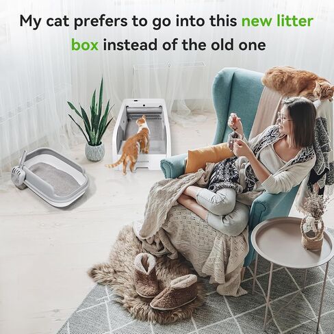 2.0 Self Cleaning Litter Box, Upgraded Automatic Cat Litter Box Self Cleaning That Can Use Clumping Cat Litter, Smart Cat Litter Box, Anti Pinch and Odorless Electric Litter Box in Saudi Arabia