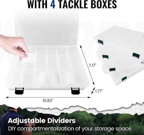 Fishing Tackle Bag with 4 * 3600 Tackle Boxes, Waterproof Fishing Bags for Saltwater or Freshwater, Tackle Box Organizers and Storage, Fishing Tackle Storage Bags & Wraps Padded Shoulder Strap in Saudi Arabia