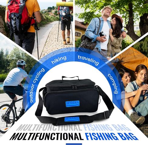 Fishing Tackle Bag with 4 * 3600 Tackle Boxes, Waterproof Fishing Bags for Saltwater or Freshwater, Tackle Box Organizers and Storage, Fishing Tackle Storage Bags & Wraps Padded Shoulder Strap in Saudi Arabia