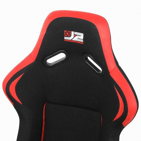 زوج من مقاعد السباق ذات الوضع الثابت العالمي J2-RS-001-GY من جيه 2 انجينيرنج مع دعامات تثبيت جانبية ومزلقات لسرج 4 او 5 نقاط، اسود/رمادي in Kuwait