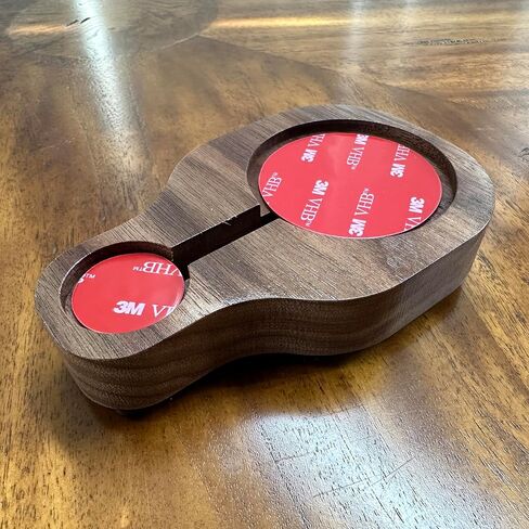Walnut Wooden Charger Base Compatible with Apple MagSafe and Watch Chargers. Solid Wood. Handmade in USA. in Saudi Arabia