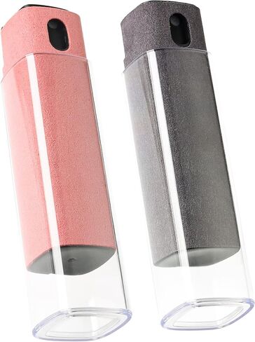 2 Pcs Screen Cleaner Kit, 3-in-1 Touchscreen Mist Cleaner Spray Bottle Tool & Microfiber Cloth for Phone/Laptop/Tablet/TV/Monitor/Car Screens(Pink+Grey) in Kuwait
