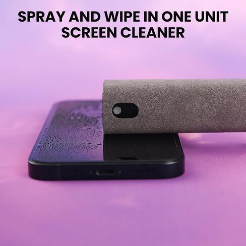 2 Pcs Screen Cleaner Kit, 3-in-1 Touchscreen Mist Cleaner Spray Bottle Tool & Microfiber Cloth for Phone/Laptop/Tablet/TV/Monitor/Car Screens(Pink+Grey) in Kuwait
