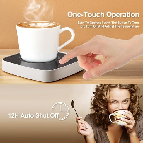 Coffee Mug Warmer Waterproof Smart Cup Warmer with 3 Temperature Setting for Warming & Heating Coffee, Beverage, Milk, Tea and Hot Chocolate (Wood Grain) in Saudi Arabia