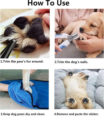 Dog Paw Protector Non-Slip Gripper Traction Pads,Walk Assistant for Senior Dogs,Foot Stickers for Hardwood Floors,Dog Shoes Booties Socks Replacement,12 Sets (48 pcs) XL Black in Saudi Arabia