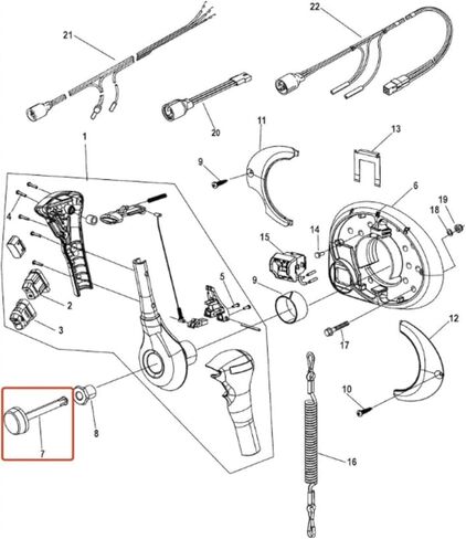 UANOFCN 932481 جلبة دوارة لربط ذراع الخانق للوحات الخارجية من Mercury Jet Rigging ومحركات MerCruiser للتحكم عن بعد 23-932481 أسود in Saudi Arabia