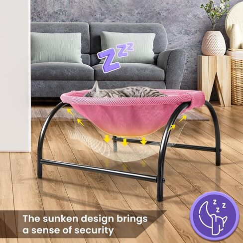 Medium Cat Bed - Breathable Mesh Material, Suitable for Indoor and Outdoor Use, Easy Assembly, Drainage and Quick Drying in Kuwait