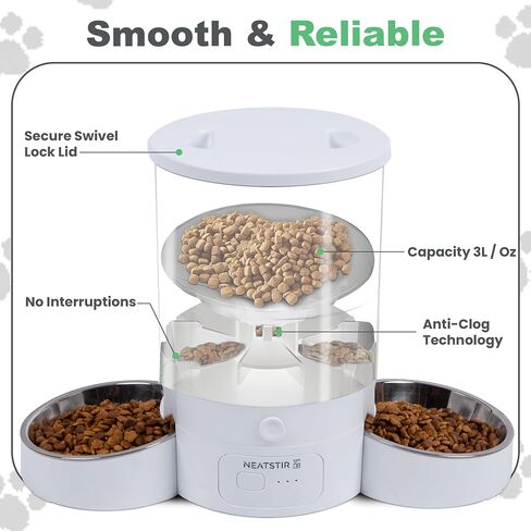Automatic Cat Food Dispenser, Cat Food Dispenser, Automatic Cat Feeders 2 Cat, Cat Feeder Automatic, Dual Automatic Cat Feeder, Automatic Cat Feeder, Auto Cat Feeder, Pet Feeder Automatic in Saudi Arabia