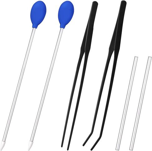 Coral Feeder Fish Feeder, Tank Feeding Tube Tongs Tweezers for Axolotl Reef Roids Aquatic Plant Spider Snake Lizard, Aquarium Cleaning Kit 7 Pieces in Kuwait