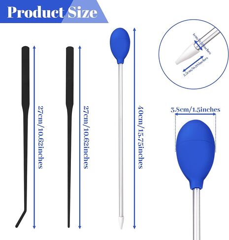 Coral Feeder Fish Feeder, Tank Feeding Tube Tongs Tweezers for Axolotl Reef Roids Aquatic Plant Spider Snake Lizard, Aquarium Cleaning Kit 7 Pieces in Kuwait