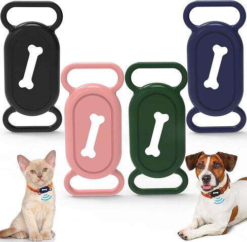 XANGNIER 4 Pack Silicone Dog Collar Holder Compatible with Samsung Galaxy Smart Tag 2, Waterproof Case for SmartTag 2,Fits for 0.8-1In Cat Dog Pet Collars,Dog GPS Tracker Protective Cover Accessories in Kuwait