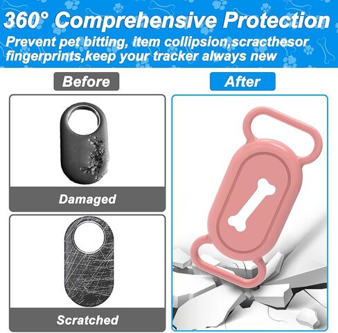 XANGNIER 4 Pack Silicone Dog Collar Holder Compatible with Samsung Galaxy Smart Tag 2, Waterproof Case for SmartTag 2,Fits for 0.8-1In Cat Dog Pet Collars,Dog GPS Tracker Protective Cover Accessories in Kuwait