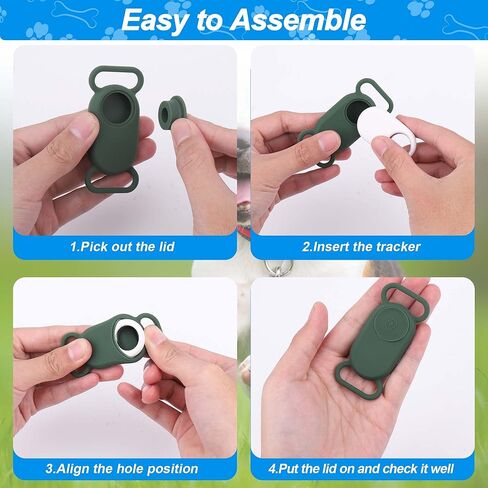 XANGNIER 4 Pack Silicone Dog Collar Holder Compatible with Samsung Galaxy Smart Tag 2, Waterproof Case for SmartTag 2,Fits for 0.8-1In Cat Dog Pet Collars,Dog GPS Tracker Protective Cover Accessories in Kuwait