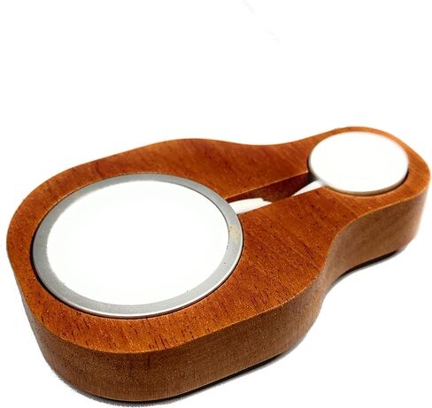Walnut Wooden Charger Base Compatible with Apple MagSafe and Watch Chargers. Solid Wood. Handmade in USA. in Saudi Arabia