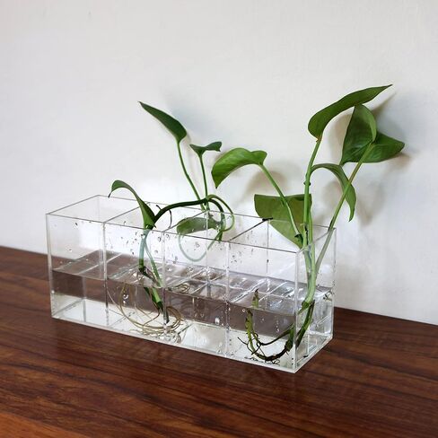Clear Acrylic Pen Holder Handmade, 4 Slot Pencil Organizer Countertop, Pencil Stationery Organizer for Office Accessory, Makeup Cosmetic Brushes Storage, Clear Vanity Organizer for Bathroom (Clear) in Saudi Arabia