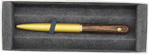 Gullor Handcrafted Wooden Ballpoint Pen, Made of Rosewood and Brass - Brownish Yellow Stripes in Saudi Arabia