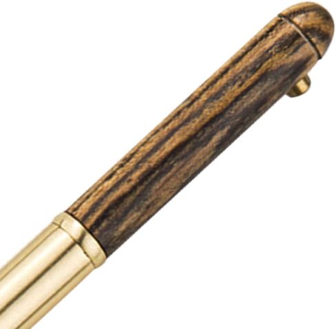 Gullor Handcrafted Wooden Ballpoint Pen, Made of Rosewood and Brass - Brownish Yellow Stripes in Saudi Arabia