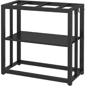 30.7" W x 13" Inch for 20-29 Gallon Long Fish Tank Stand With Storage Shelf, Aquarium Stand With Hooks,Heavy Duty Metal Turtle Reptile Tank Stand, Easy Assemble