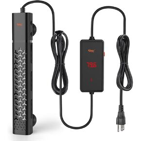 hygger 200w Aquarium Heater, Submersible Fish Tank Heater with Intelligent Temperature Control and Leaving Water Automatically Stop Heating System, for 20-40 Gallon Tanks