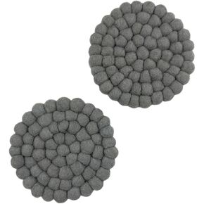 Humble Hilo Handmade Felt Kitchen and Dining Tableware Coasters Trivets (Dogs, Set of 4)