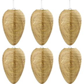 Mini Size Paper Wasp Nest Decoy Hanging Fake Wasp Nest for Wasps Hornets Yellow Jackets Home Garden Yard Outdoors