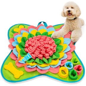 Snuffle Mat for Dogs Pet Treats Feeding Mat for Small/Medium Breed Dogs Non-Slip/Portable/Durable Interactive Dog Puzzle Toys Encourages Natural Foraging Skills (Rose Pink)