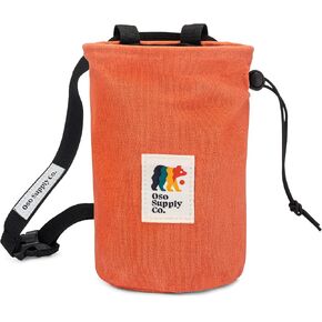 Waxed Canvas Chalk Bag for Rock Climbing, Bouldering Chalk Bucket with Belt, Waterproof, Zippered Pocket - Perfect Rock Climbing Gear, Equipment for Indoor/Outdoors