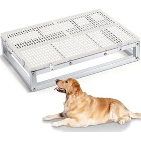 Raised Dog Grooming Tub Dog Tubs for Bathing with 2 Pcs Non Slip Plastic Floor Grid Professional Dog Grooming Supplies for Home Bathtub Sink Washing Keep Pets Above Water