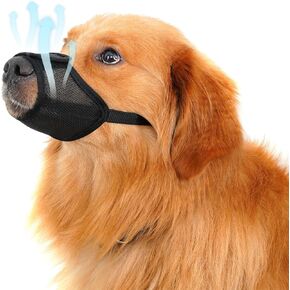 Dog Muzzle, Soft Mesh Muzzle for Small Medium Large Dogs,Chihuahua German Shepherd Bulldog,Breathable and Drinkable Muzzle Cover, Adjustable Anti-Fall Bite Barking Chewing Muzzle (S)