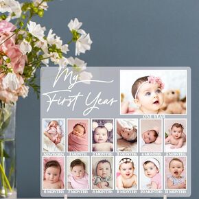 لوحة صور السنة الأولى - إطار صورة السنة الأولى - لوحة صور سنة واحدة للطفل - لوحة صور سنة واحدة - عرض صورة معلم الطفل - عرض صورة عيد الميلاد الأول