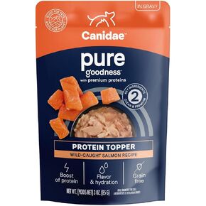 Canidae Pure Protein Topper, Wild Caught Salmon Recipe in Gravy, 3 oz., Case of 12