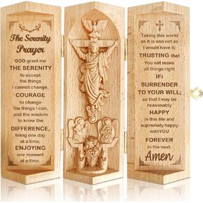 Jesus Statue Wood Sculpture, Jesus Christ Statue Home Decor, Religious Jesus Statue Catholic, Holy Wooden Statues Gifts Boxwood (Son of God)
