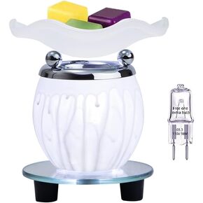 HUNANBANG 3 in 1 Electric Oil Warmer Scented Wax Warmer with with Auto Off Timer Candle Wax Melt Warmer Wax Melter Fragrance Wax Burner(Blue-Timer)