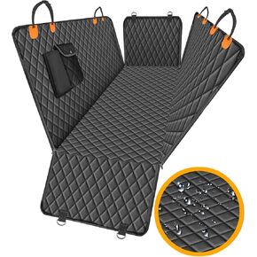 100% Waterproof Dog Car Seat Cover for Back Seat, Large Hammock and Pet Protector, Suitable for Small and Large Dogs, Cars, Trucks, SUVs,Standard