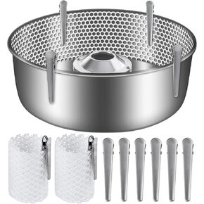 3 Set Cotton Candy Mesh and Clip Stabilizer Kit, 12 Pcs Clips for Cotton Candy Supplies, Reusable Candy Making Accessories Compatible Cotton Candy Machine Bowl