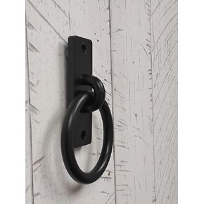 Horse Tie Ring - 2-3/8" inches Heavy-Duty Solid Steel Cross Tie Ring for Horses, Multi-Purpose Tie Down Horse Barn Supplies, Made in USA.