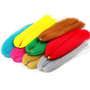 Fly Tying EP Silky Fiber 6 Bright/Deep Colors Fly Fishing Synthetic Silk Fiber Minnow Baitfish Body Fly Tying Materials