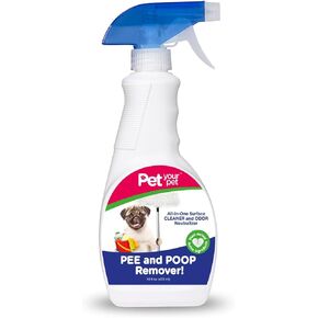 Pee and Poop Remover Dog – All-in-One Pet Stain and Odor Remover with Plant-Derived Ingredients – Stain and Odor Removers for Upholstery, Carpets & Hard Floors