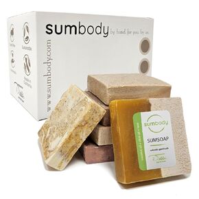 Handmade Soap Bar Sumsoap - (6 Pack) Rich Hydrating Bath Soap Bars for Dry and Sensitive Skin, Moisturizing Bar Soap for Face, Hands and Body, Bath Gift Set for Men & Women, Made in USA