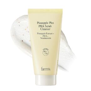 Farm Rx Pineapple Plus PHA Scrub Cleanser (6.7fl oz) - Gently Exfoliating Face Wash for Smooth Skin. Korean Skin Care. PHA, Niacinamide, Panthenol.