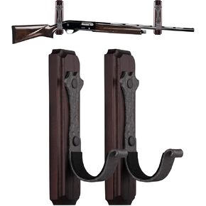 Gun Rack Wall Mount Rifle Wall Mount Gun Rack and Shotgun Hooks Rifle Shotgun Gun Holder Hangers for Gun Safe As Gifts for Men